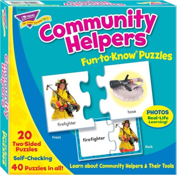 Trend Enterprises Community Helpers Puzzle Set Kit Toy Fun Kids
