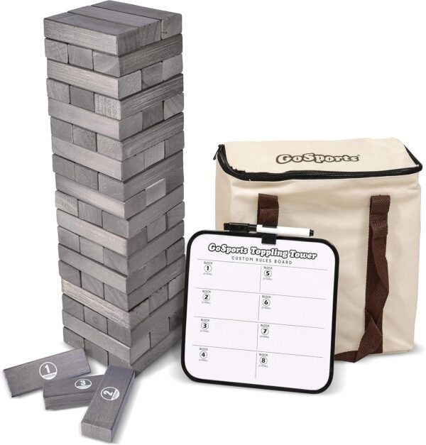 GoSports Large Toppling Tower with Bonus Rules Starts at 1.5 and Grows