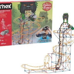 KNEX Thrill Rides Panther Attack Roller Coaster Building Set with Ride It
