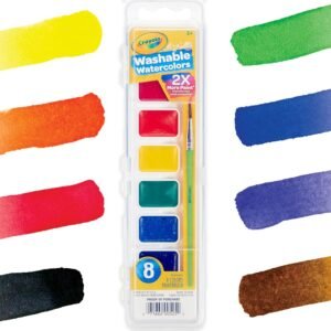 Crayola Washable Watercolors, Paint Set For Kids, 8Count Kit Toy