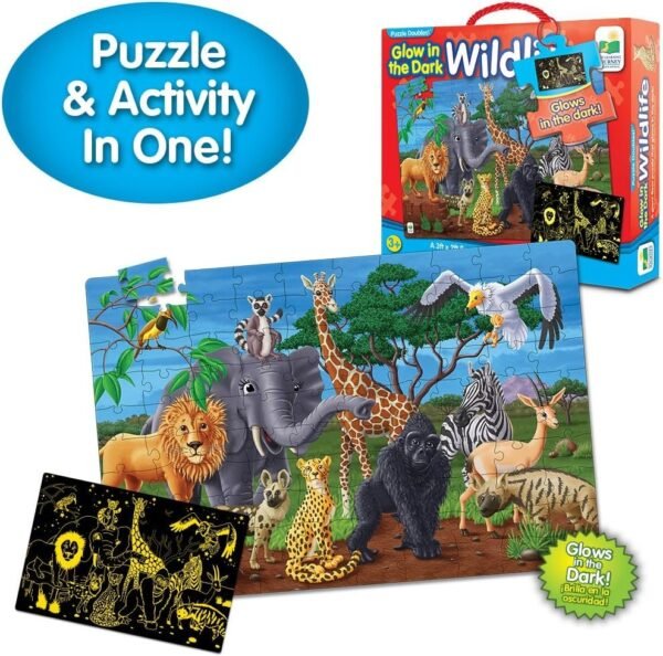 The Learning Journey Puzzle Doubles Glow in the Dark - Wildlife -
