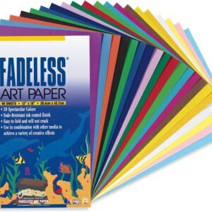 Fadeless Art Paper, 50 lb., 12 x 18 Inches, Multiple Colors, 60