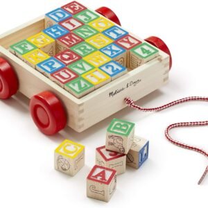 Melissa & Doug Classic ABC Block Cart Kit Toy Fun