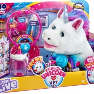 Little Live Pets Rainglow Unicorn Vet Set - Interactive Pet Unicorn, Multicolor