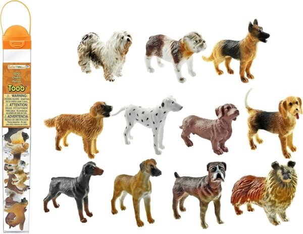 Safari Ltd Dogs TOOB With 11 Hand Painted Toy Figurines Including A