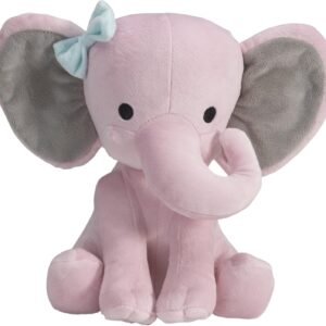 Bedtime Originals Twinkle Toes Pink Elephant Plush, Hazel Kit Toy