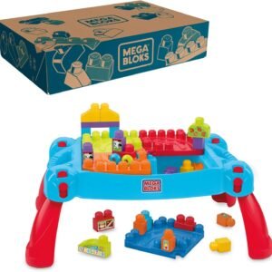 Mega Bloks First Builders Build n Learn Table Amazon Exclusive