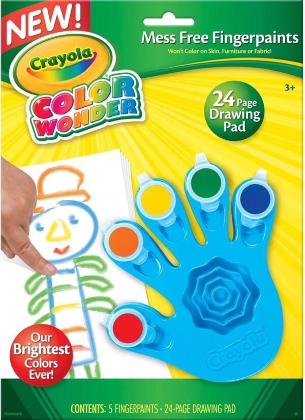 Crayola, Color Wonder Mess Free Fingerpaints and Paper, Art Tools, Great for