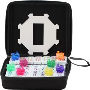 Double 12 Mexican Train Number Dominoes to Go Travel Size with Zip