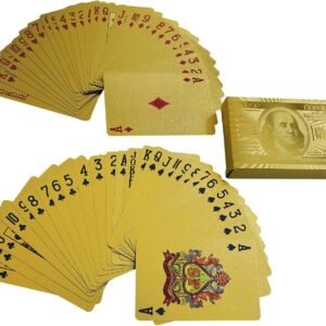 Yuanhe Luxury 24K Gold Foil Plated Playing Cards, Bridge Size