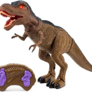 Toysery Remote Control Dinosaur Toy, Realistic Tyrannosaurus T-Rex Dinosaur Toys with Glowing