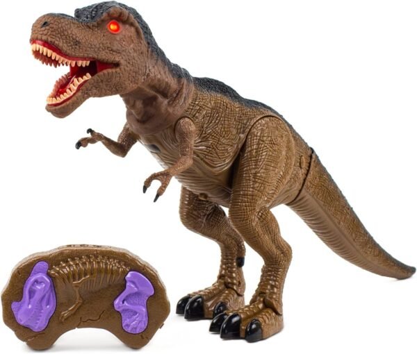 Toysery Remote Control Dinosaur Toy, Realistic Tyrannosaurus T-Rex Dinosaur Toys with Glowing