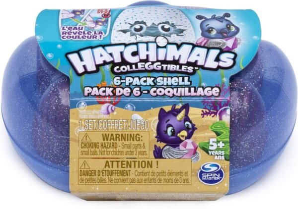Hatchimals Colleggtibles, Mermal Magic 6 Pack Shell Carrying Case with Season 5