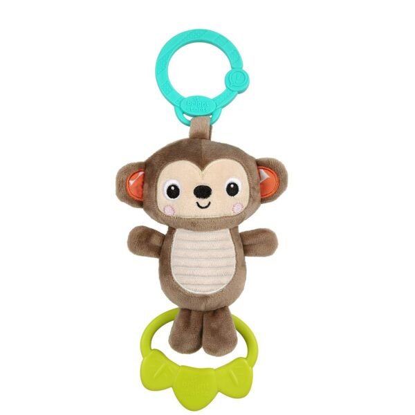 Bright Starts Tug Tunes On-The-Go Take-Along Toy, Monkey, Newborn +