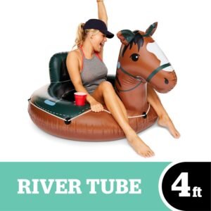 BigMouth Inc. Buckin Bronco River Tube - Ultra Durable, Easy-Inflate Vinyl Raft