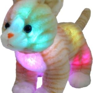 Glow Guards 14 Light up Realistic Stuffed Cat Soft Plush Toy with