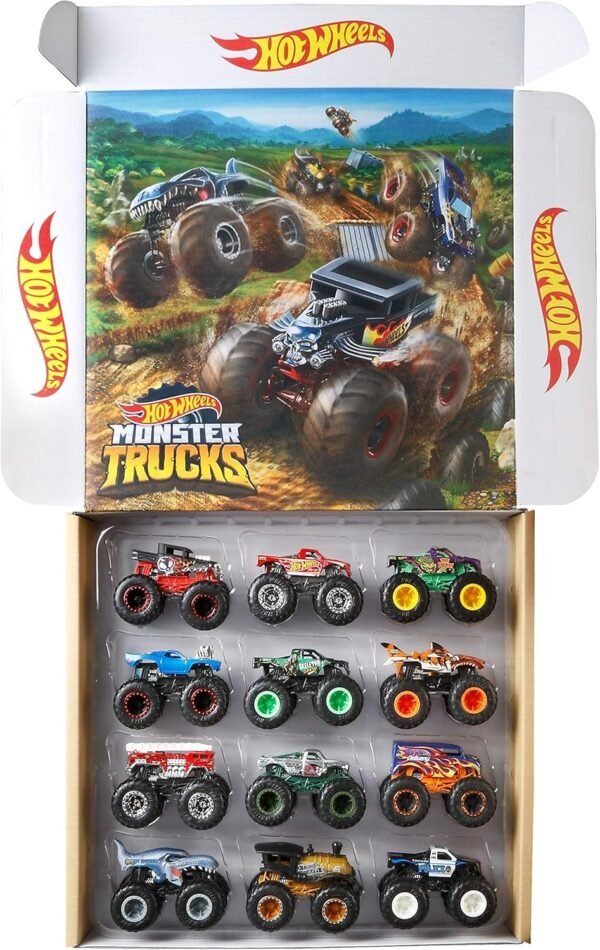 Hot Wheels Monster Trucks 164 Scale Die-Cast Ultimate Chaos 12 Pack Toy