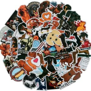 Cute Dachshund Stickers 50 PCS Funny Stickers for Teens, Girls, Adults,Kids -