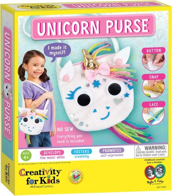 Creativity for Kids Unicorn Purse - Create A No Sew Fabric Unicorn