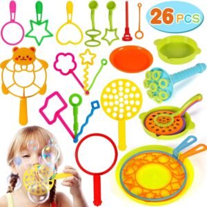 26 Pack Bubble Wands Assortment Toy Set Giant Bubble Wands Large Bubble