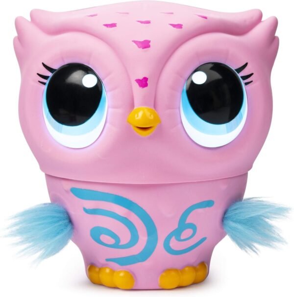 Owleez, Flying Baby Owl Interactive Toy with Lights & Sounds Pink, for