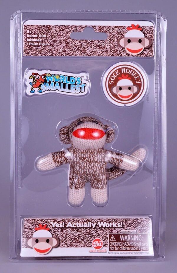 Worlds Smallest Sock Monkey Kit Toy Fun Kids Pack Set