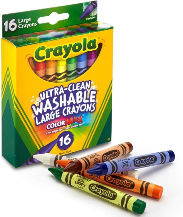 Crayola Ultra Clean Washable Crayons, Large Crayons, 16Count Kit Toy