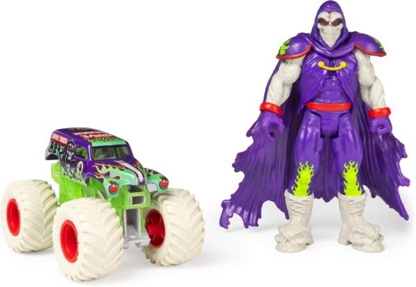 Monster Jam, Official Grave Digger 164 Scale Monster Truck and 5-Inch Grim