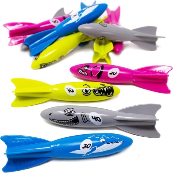 Boley Dive Torpedos - 12 Pack Sinking Pool Toys and Swimming Dive