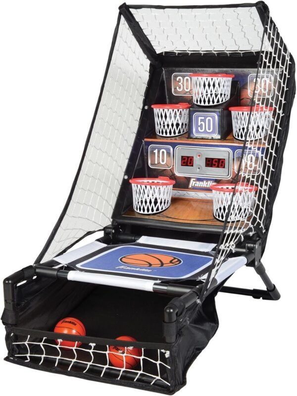 Franklin Sports Basketball Arcade Game - Table Top Bounce A Bucket Shootout-