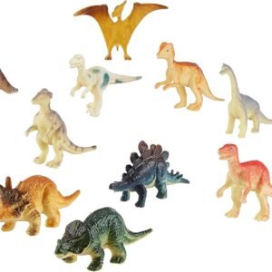 US Toy Assorted Mini Dinosaur Plastic Figures Lot of 12