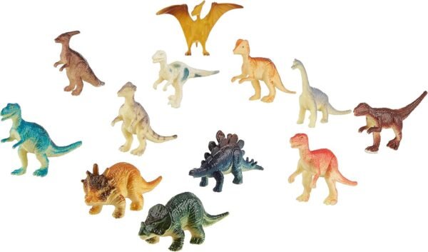 US Toy Assorted Mini Dinosaur Plastic Figures Lot of 12