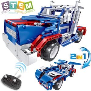 Remote Control Truck Toy for Kids, Semi Truck STEM Toy for Boys