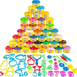 KIDDY DOUGH 40 Pack of Birthday Party Favors Bulk Dough & Clay