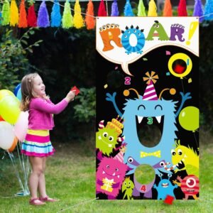 Monster Toss Game with 3 Bean Bags, Indoor and Outdoor Bean Bag