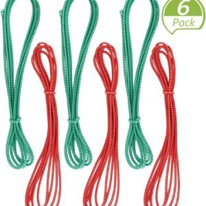 6 Pieces Chinese Jump Rope 157 Inches Stretch Skip Rope Adjustable Chinese