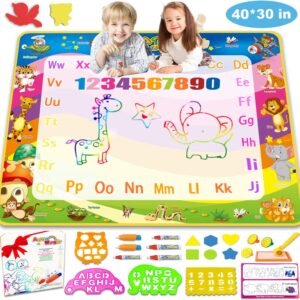 Aqua Magic Doodle Drawing Mat - 40x30 Inches Large Color Water Writing