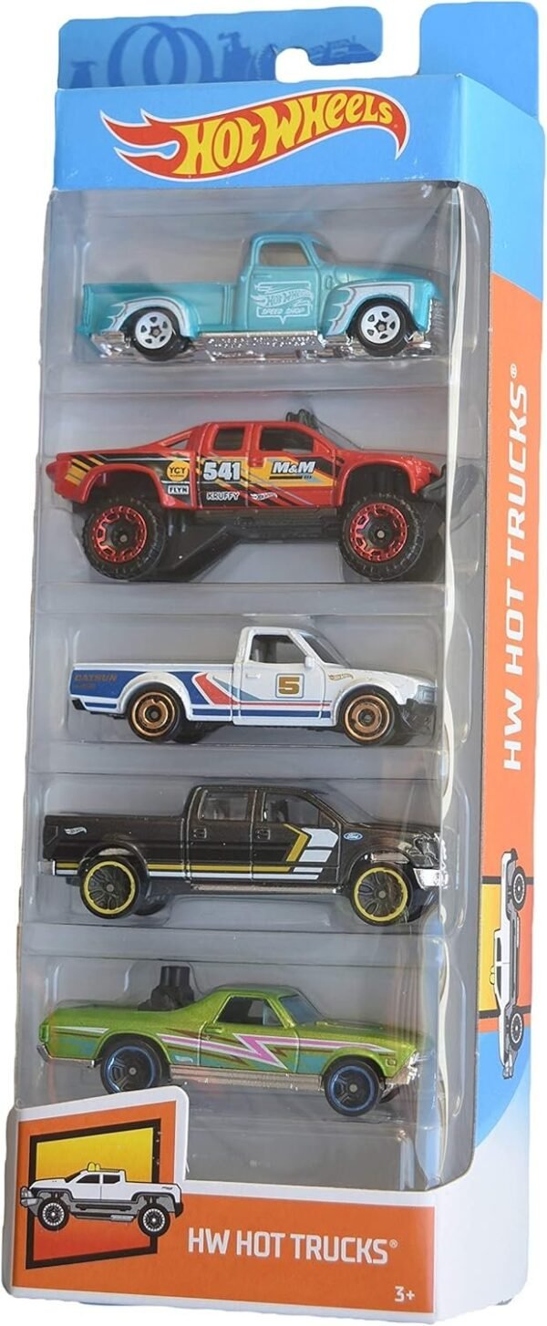 Hot Wheels 2019 HW Hot Trucks 5-Pack 52 Chevy, Sandblaster, Datsun 620,