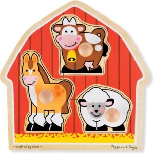 Melissa & Doug Barnyard Animals Jumbo Knob Puzzle Kit Toy