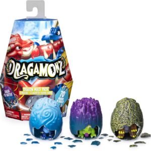 Dragamonz, Dragon Multi 3-Pack, Collectible Figure and Trading Card Game, for Kids
