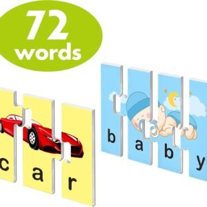 72 Word Spelling Puzzles with Error-Correction Mechanism in 3 and 4 Pieces,