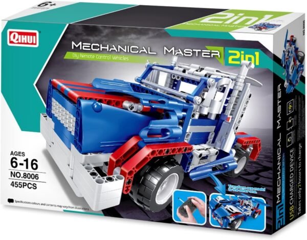 Qihui Mechanical Master R/C Block Car 2-In-1-Blue Truck Kit R/C Vehicle