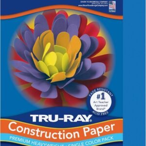 Tru-Ray Heavyweight Construction Paper, Blue, 9 x 12, 50 Sheets