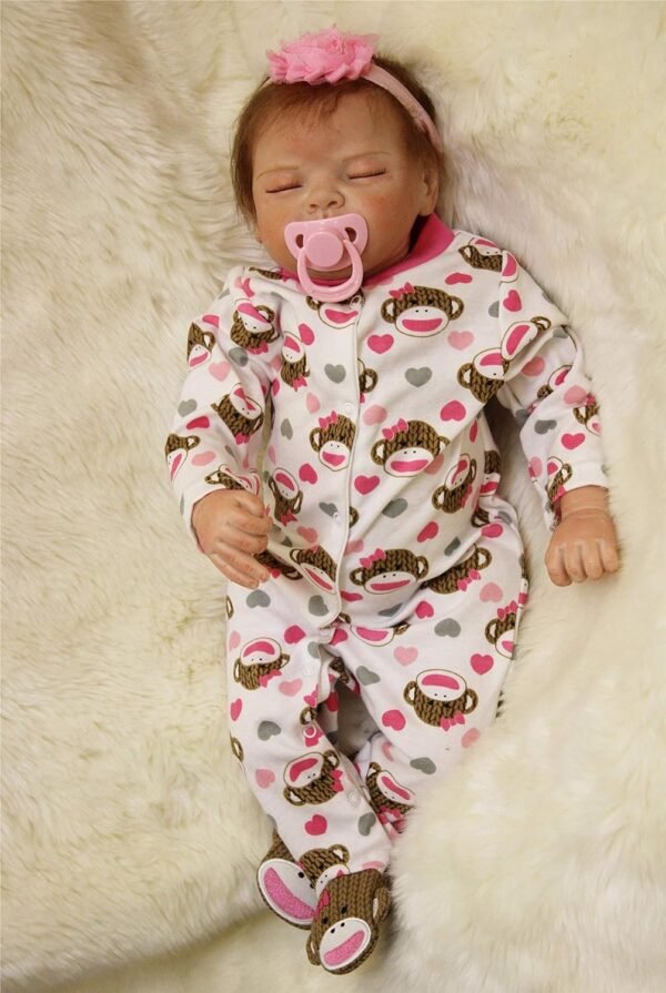 NPKDOLL Sleeping Realistic Reborn Baby Dolls Girl Cute Soft Vinyl Silicone Dolls