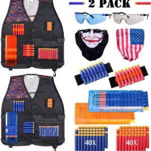 Hely Cancy Kids Tactical Vest Kit 2 Pack for Nerf N-Strike Elite