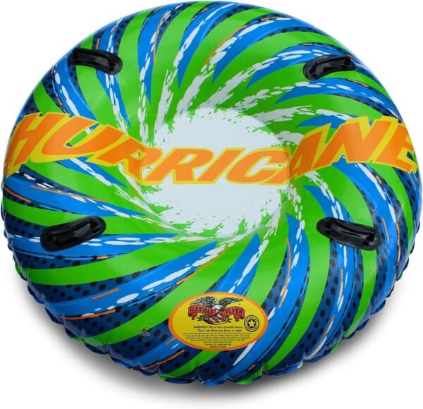 Flexible Flyer Inflatable Snow Tube. 1-2 Person Double Sled for Kids &