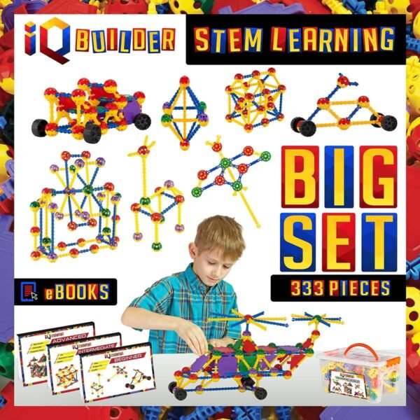 IQ BUILDER STEM Learning Toys Creative Construction Engineering Fun Educational Building Blocks