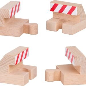 Orbrium Toys Track End Bumper Buffer Stop Set Wooden Railway Fits Thomas