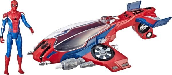 Spider-Man, Far From Home Spider-Jet with Vehicle Toy & 6 -Scale Action