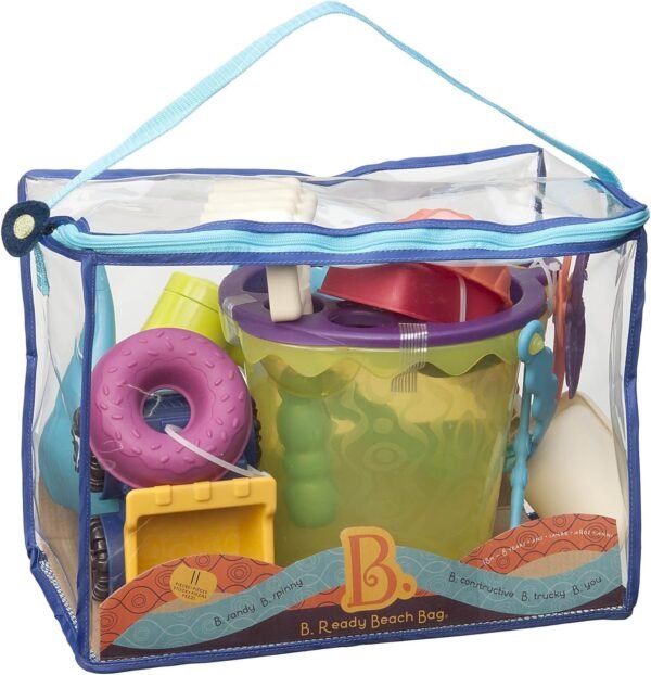 B. toys B. Ready Beach Bag Beach Tote with Mesh Panel and